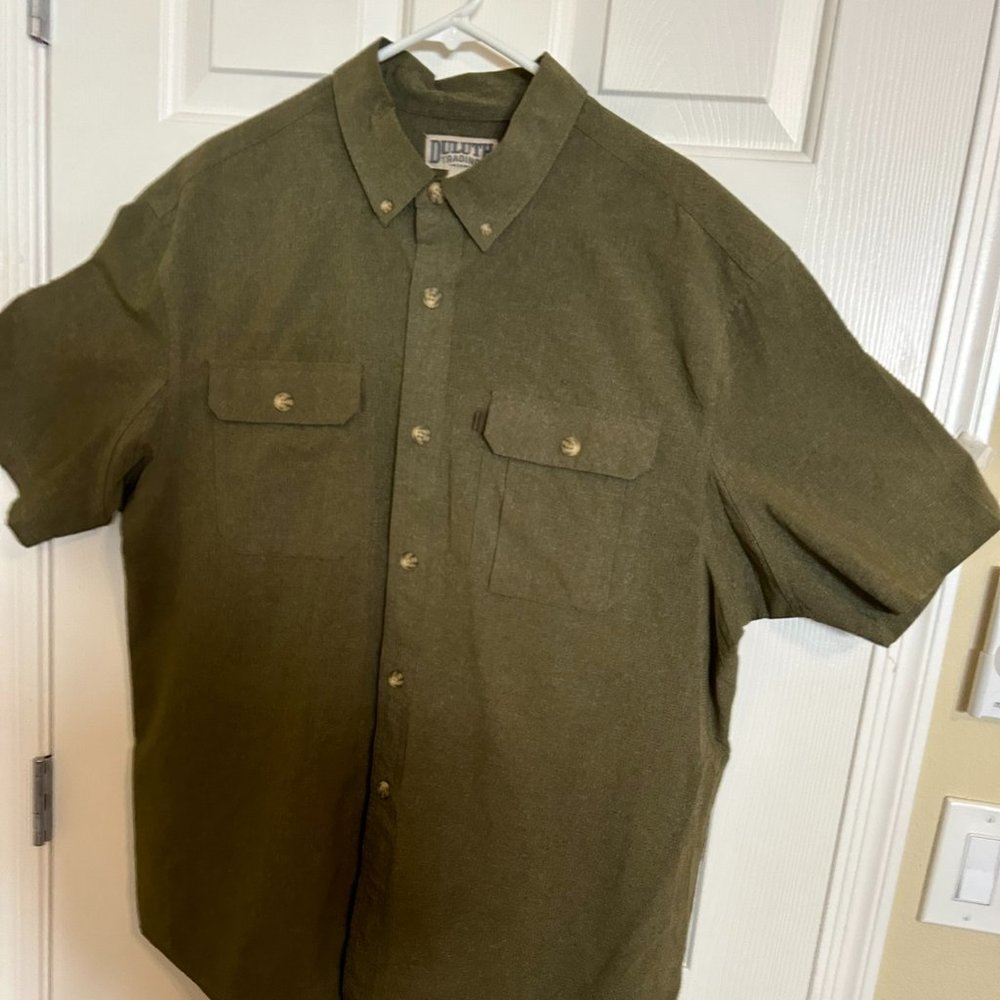 Men’s Duluth Trading Co. Short Sleeve Shirt – Green - Size L